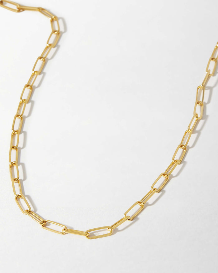 Paperclip Chain Necklace - Gold