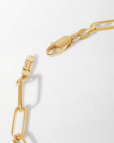 Padlock Paperclip Link Pendant 18 Necklace in 14K Gold-Plated Sterling Silver - K Yellow Gold Over Silver