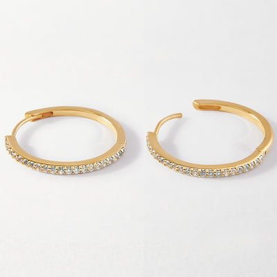 Pavé Diamond Hoop Earrings