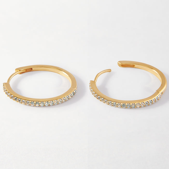 Pavé Diamond Hoop Earrings