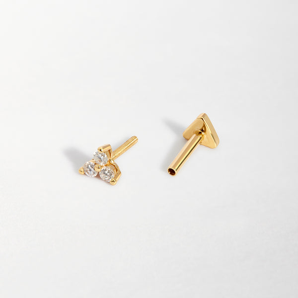 Trillion Diamond Piercing Earring – EDGE of EMBER