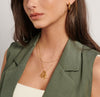Gold Triple Initial Necklace
