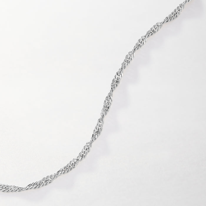 Twist Chain Necklace - Silver