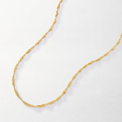 Twist Chain Necklace - Gold