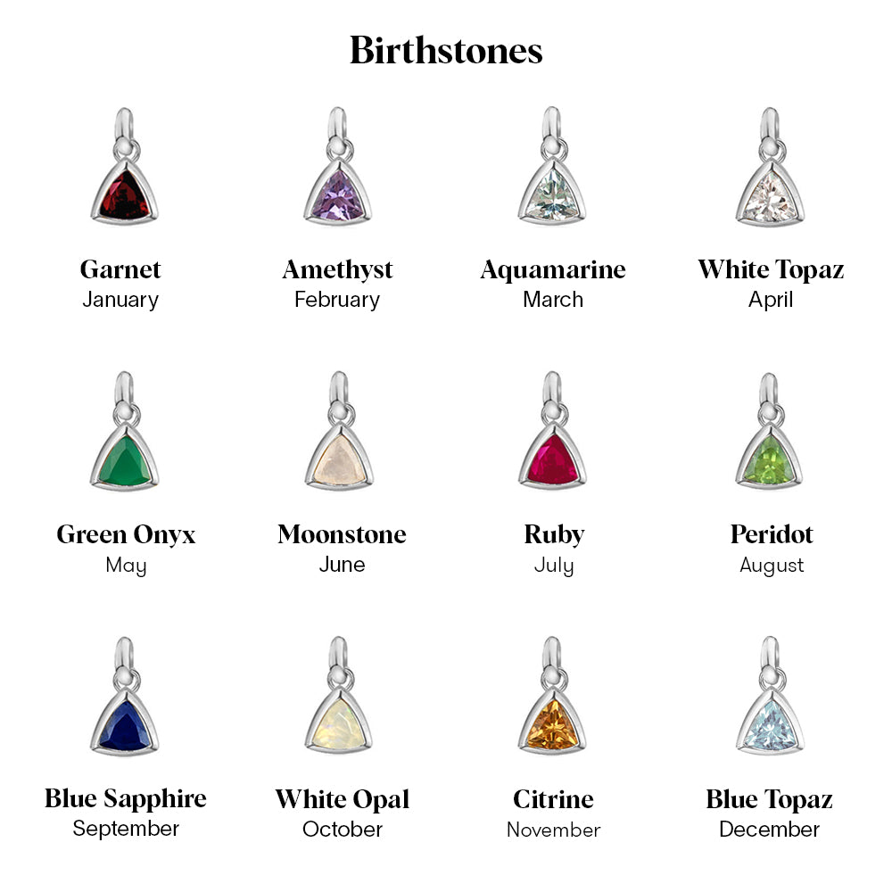 Selected Birthstone Pendants (Silver)