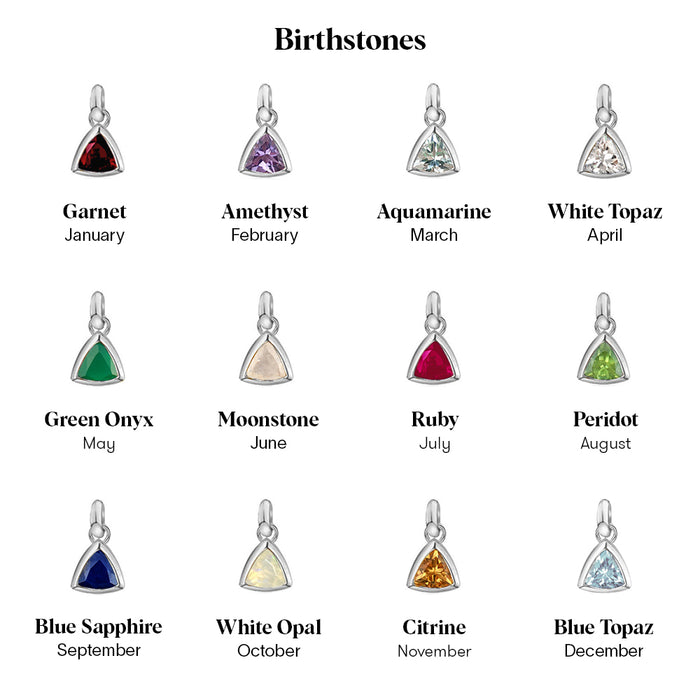 Selected Birthstone Pendants (Silver)