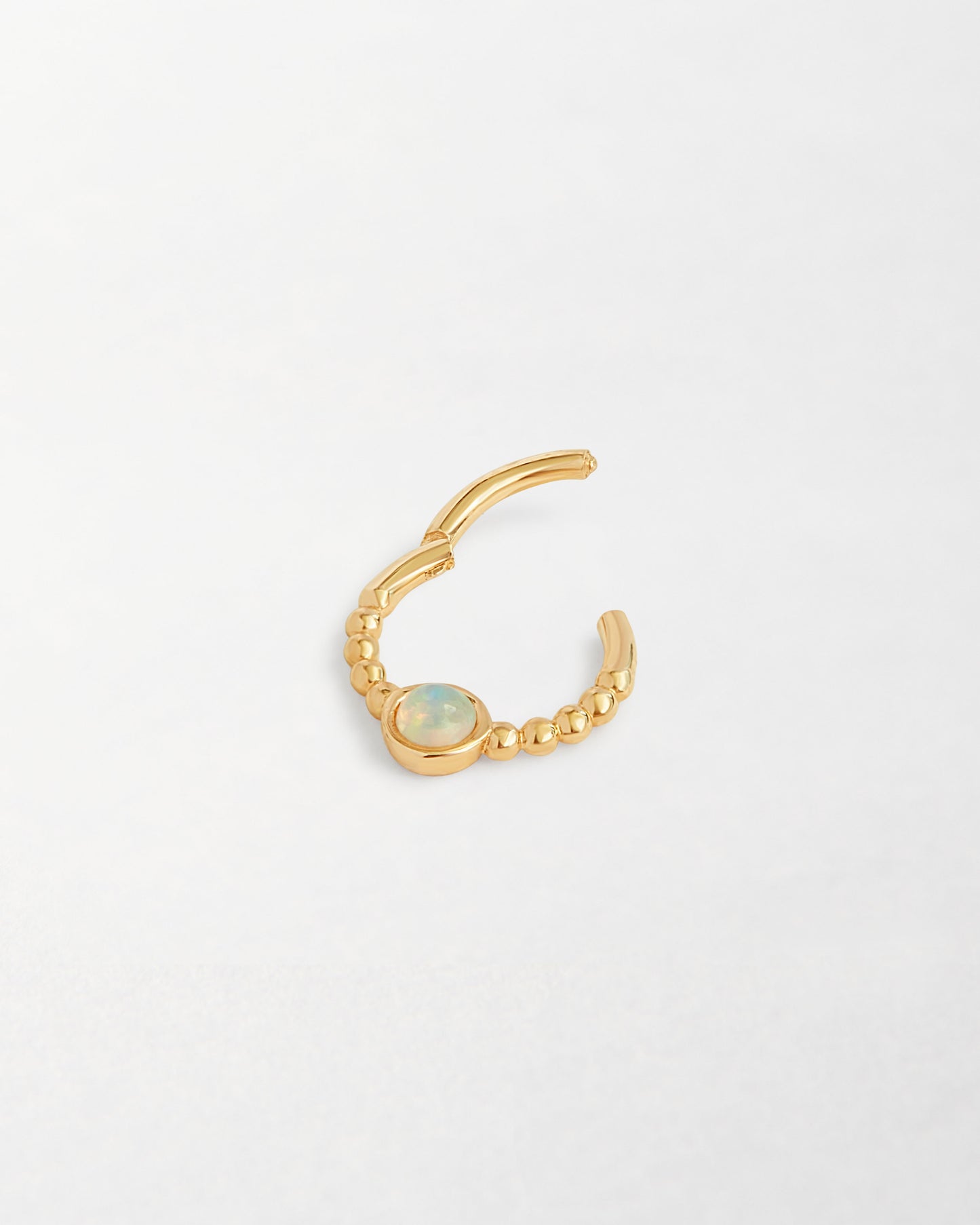 Beaded Opal Clicker Earring