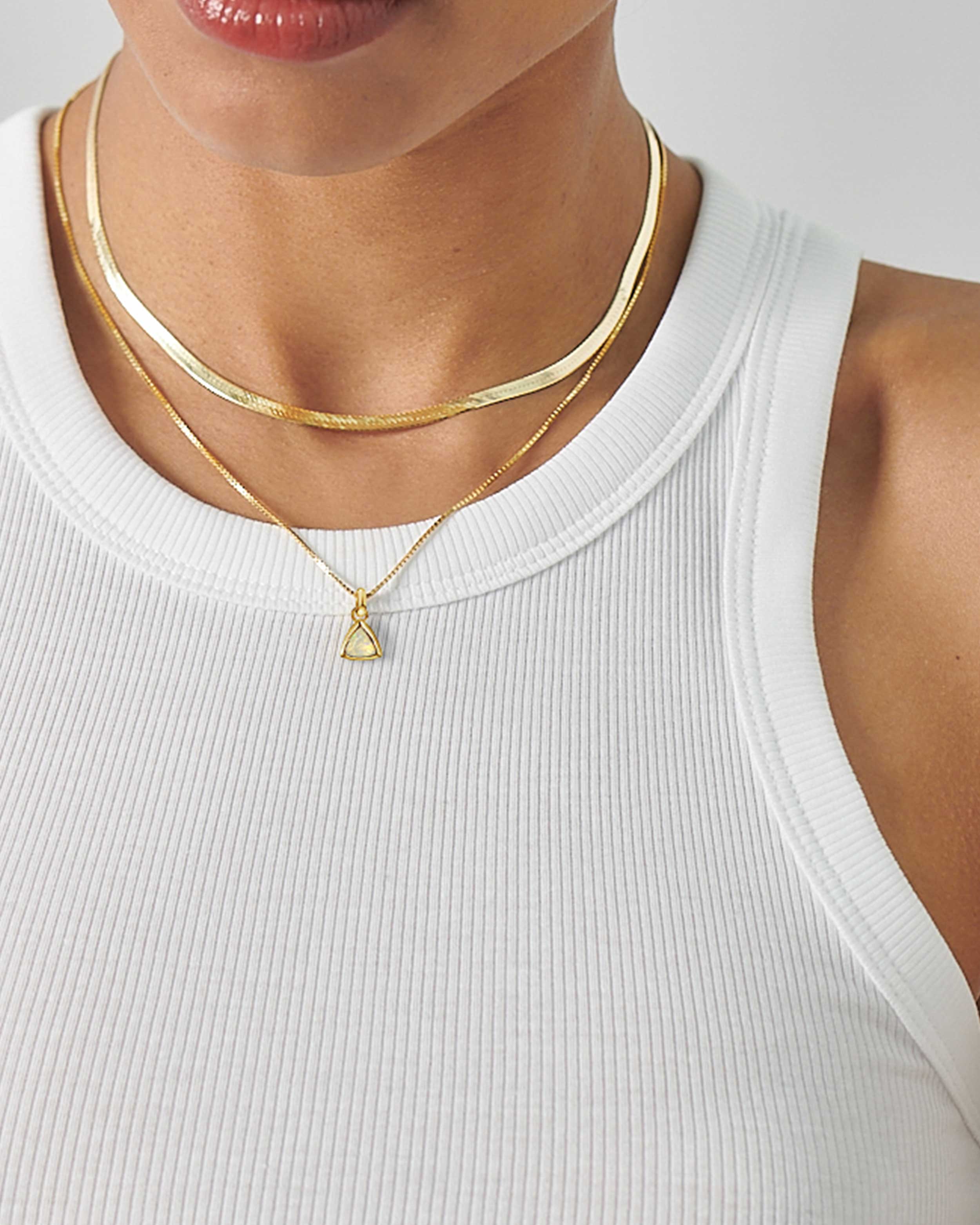 Birthstone Pendant | 18k Gold Plated – EDGE of EMBER Birthstone Pendant | 18k Gold Plated – EDGE of EMBER