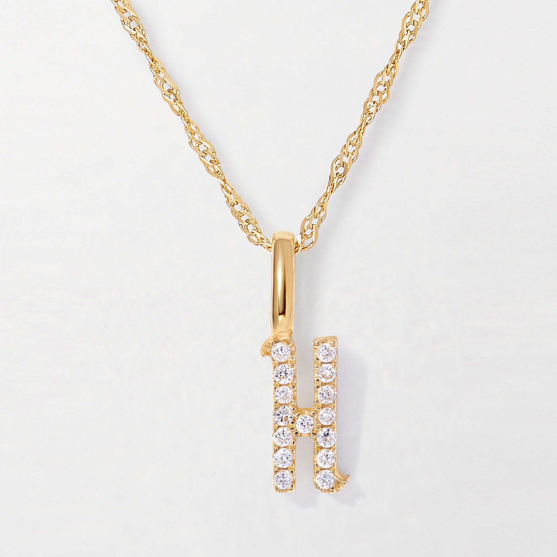 Diamond Initial Necklace EDGE of EMBER