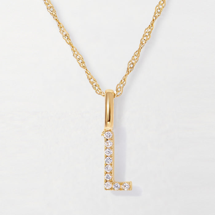 Diamond Initial Necklace