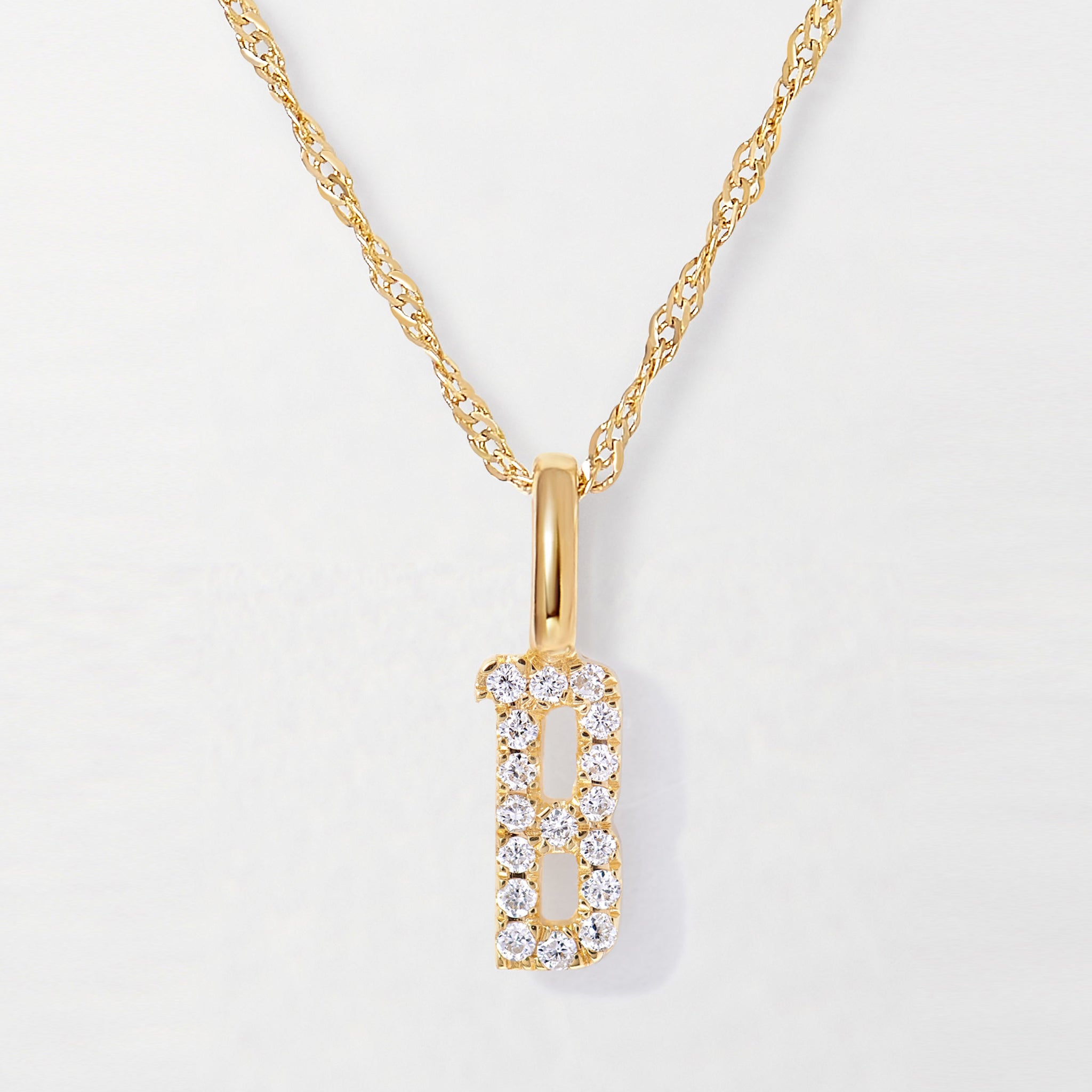 Diamond Initials Necklace Y