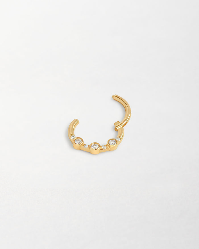 Dotted Diamond Clicker Earring