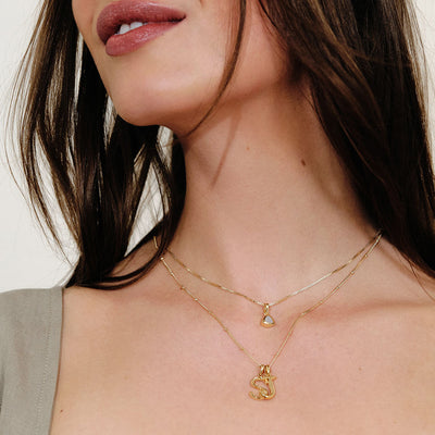 Gold Double Initial Necklace