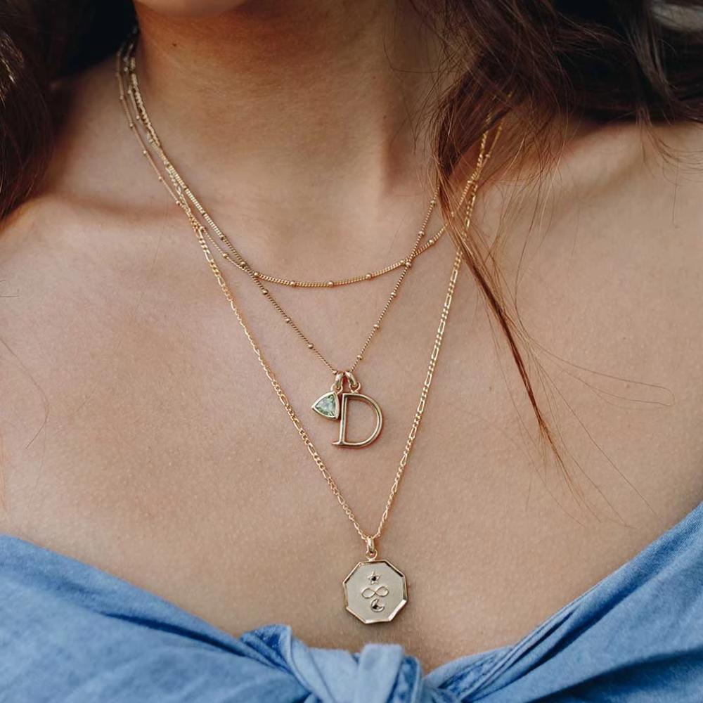 Deco Peridot August Birthstone Bracelet | 18k Gold Plated