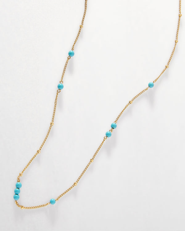 Turquoise Taliswoman Necklace with Gold Bail/ Gold Chain – jenkahnjewelry