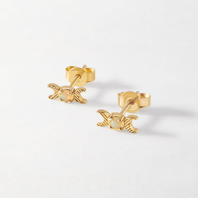 Liberty Opal Stud Earrings - Gold