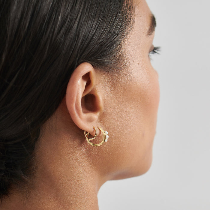 Mirage Pearl Hoop Earrings