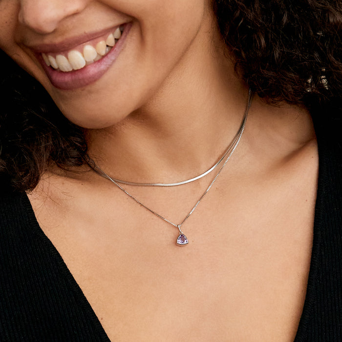 Samuel B. Amethyst Birthstone Glow Necklace - February — Cirelli Jewelers