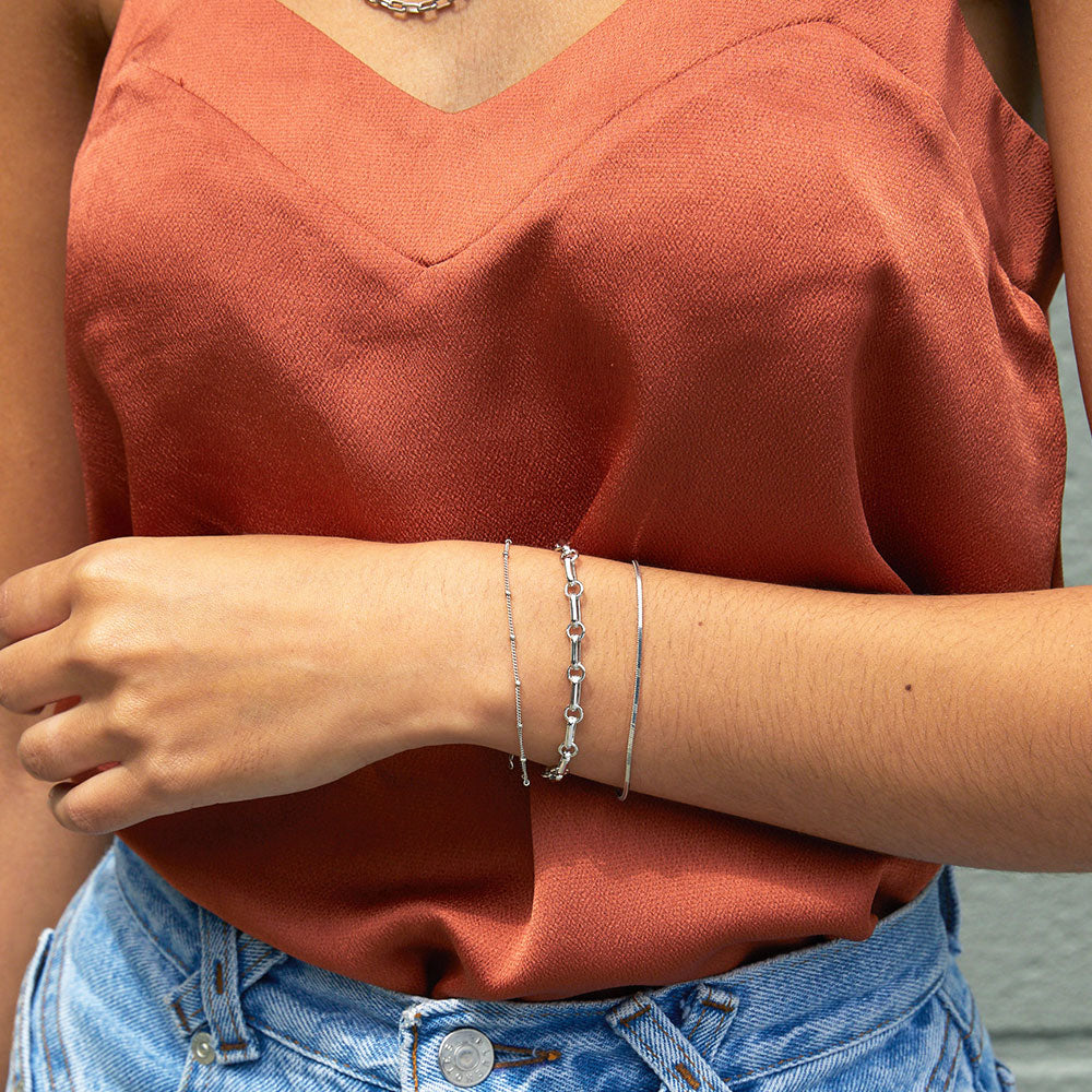 Snake Chain Bracelet Recycled Sterling Silver – EDGE of EMBER