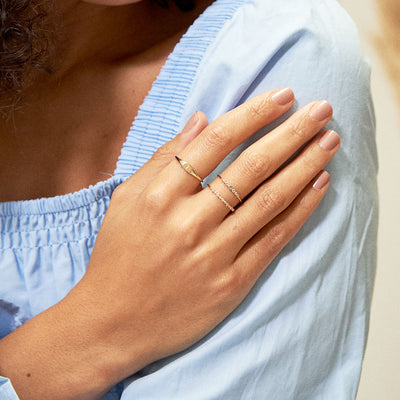 Blue Topaz Gradient Ring