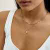 White Topaz April Birthstone Necklace