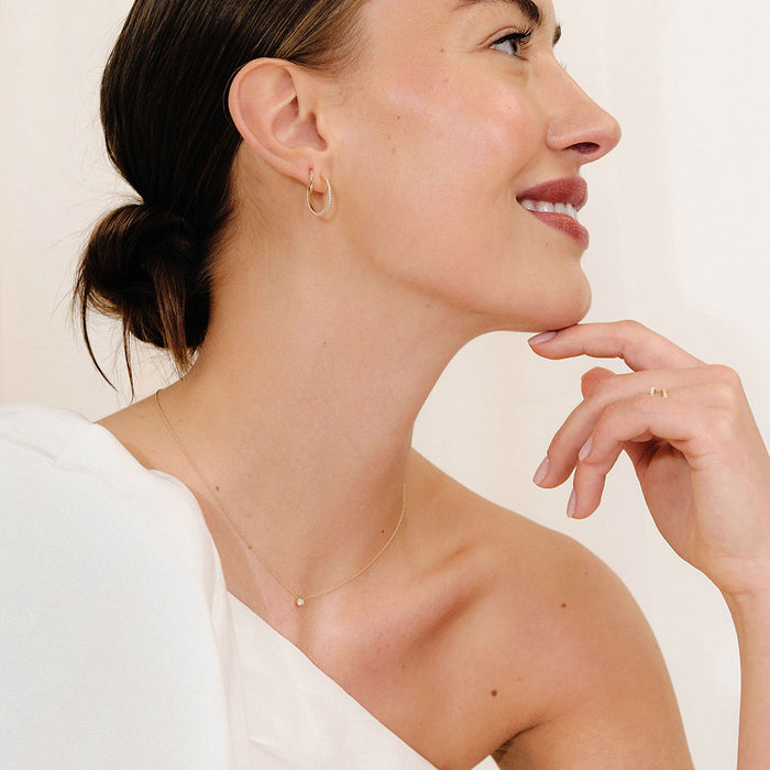 Pavé Diamond Hoop Earrings