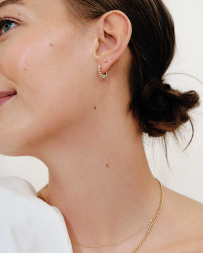 Pearl Huggie Earrings