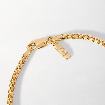 Rounded Box Chain Bracelet - Gold