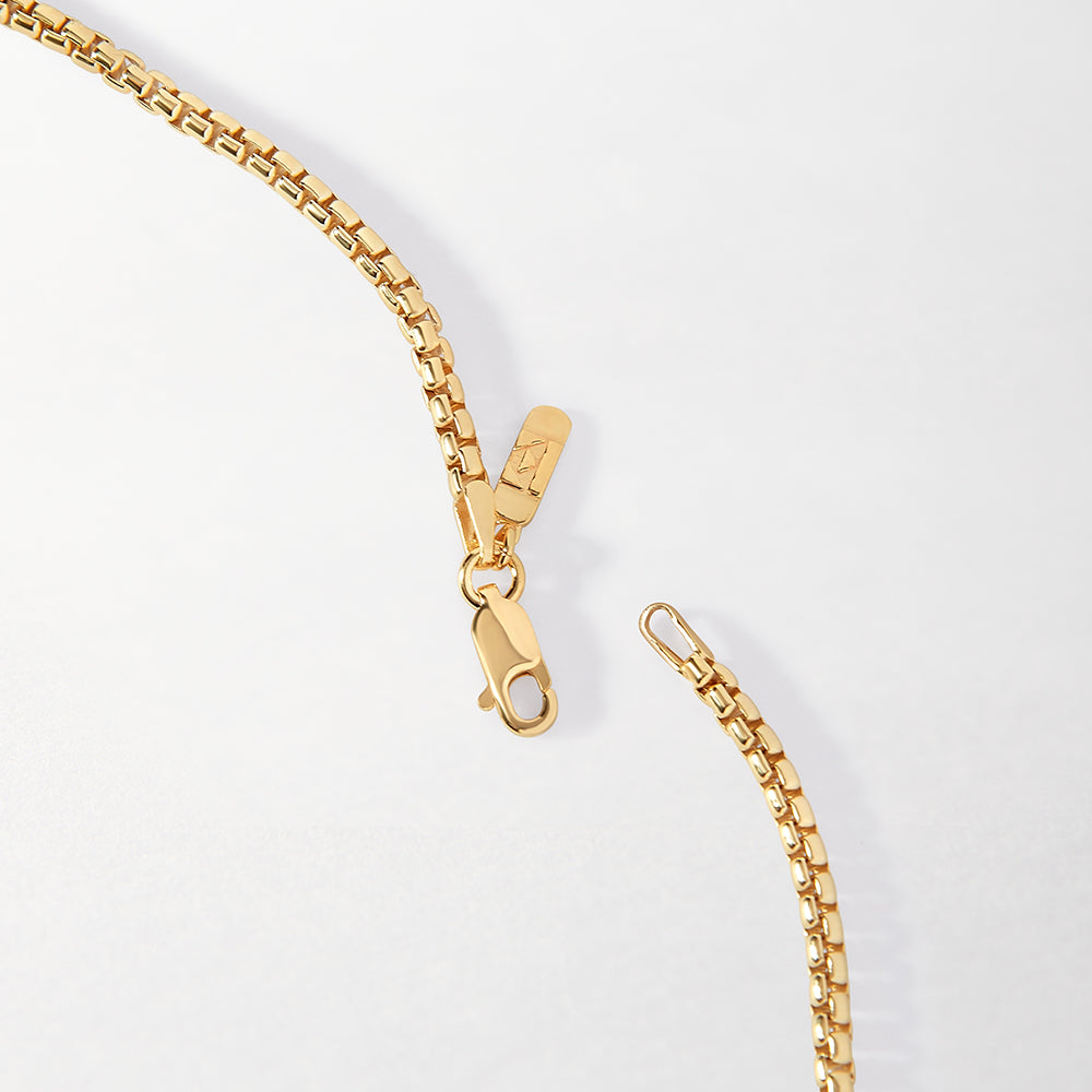 Rounded Box Chain Necklace - Gold – EDGE of EMBER