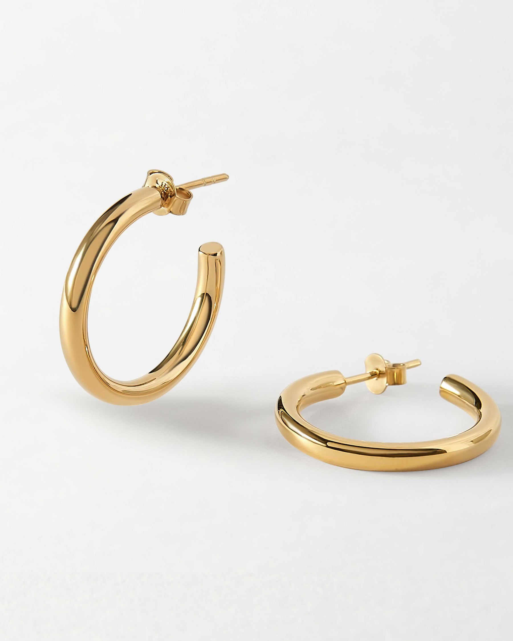Large Hoop Earrings, Medium Gold Hoops, Gold Hoop Earrings Gold Vermeil / 25mm