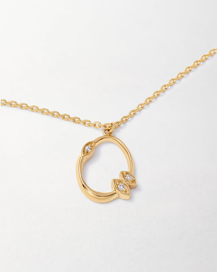 Victoria Diamond Halo Necklace