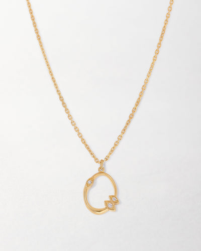 Victoria Diamond Halo Necklace