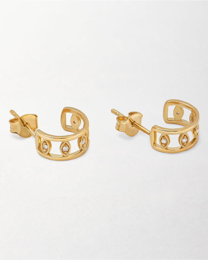 Victoria Diamond Hoop Earrings