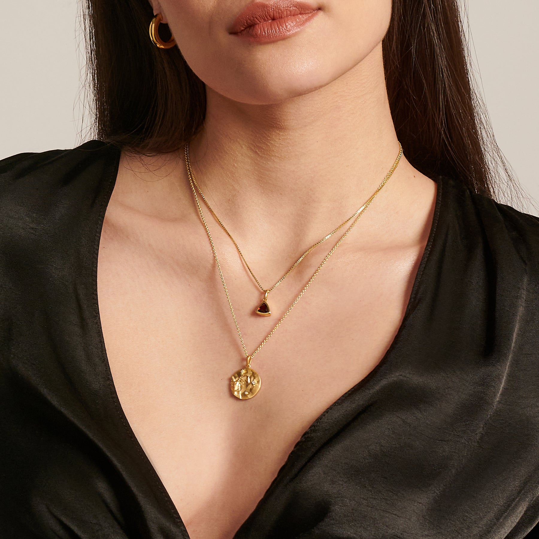 EDGE Designer Jewellery Necklace | 18k Zodiac Capricorn Gold Horoscope EMBER of Plated –